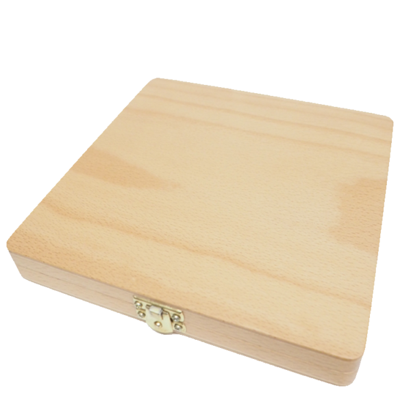 Watercolour 12 wholepan wooden Tray inc ceramic palette closed