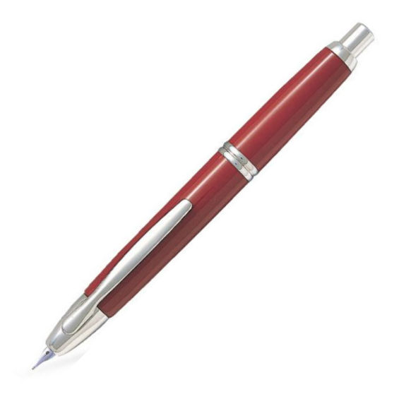 Pilot Capless Red Silver Trim Fountain Pen