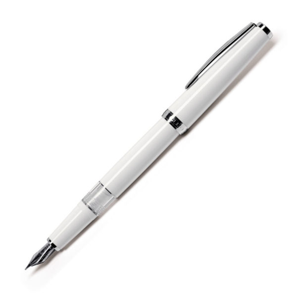 Cleo Skribent Classic Palladium Piston White Fountain Pen