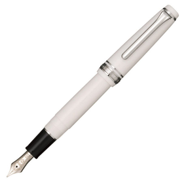 Sailor Professional Gear Slim White Silver Trim Fountain Pen