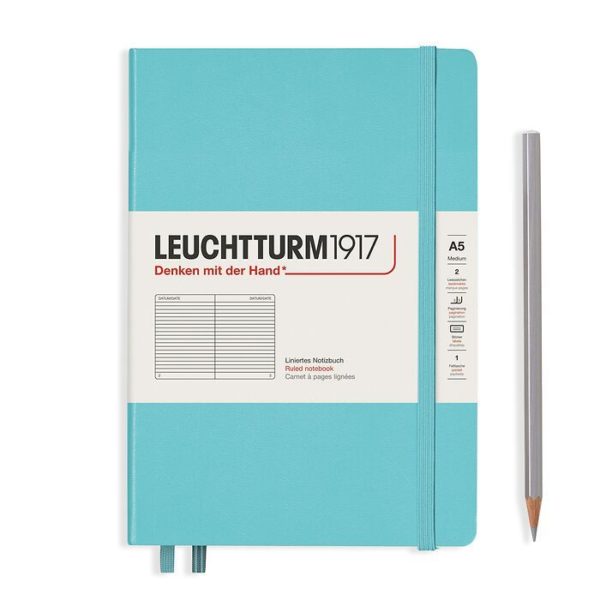 Leuchtturm A5 Notebook Aquamarine Ruled