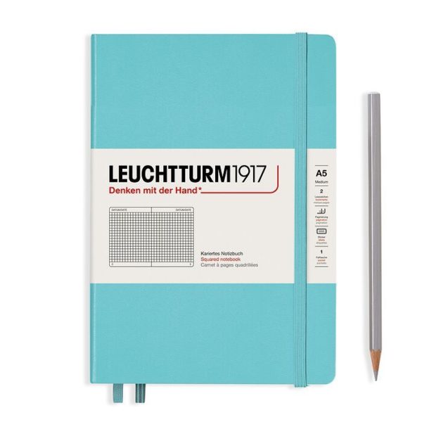 Leuchtturm A5 Notebook Aquamarine Squared