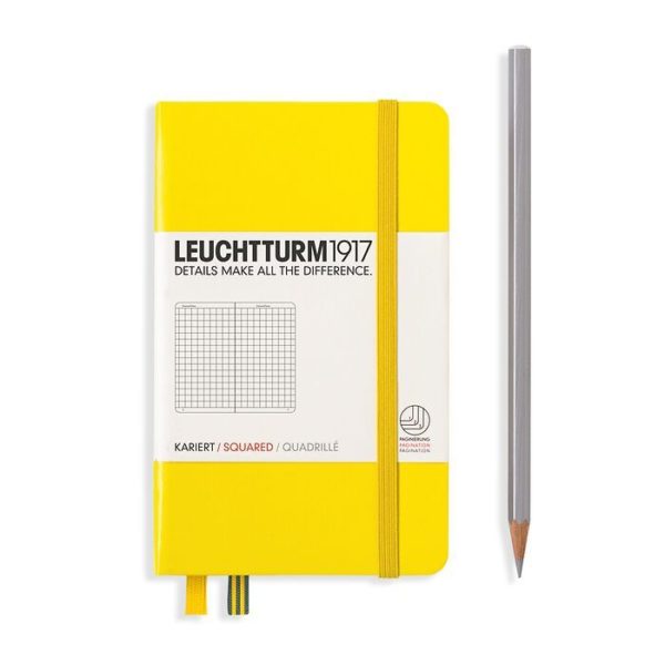 Leuchtturm A6 Lemon Yellow Squares