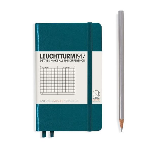 Leuchtturm A6 Pacific Green Squares
