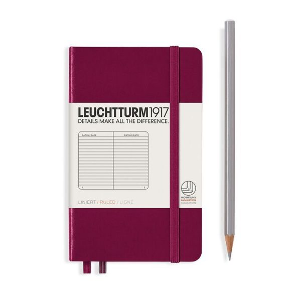 Leuchtturm A6 Port Red Ruled