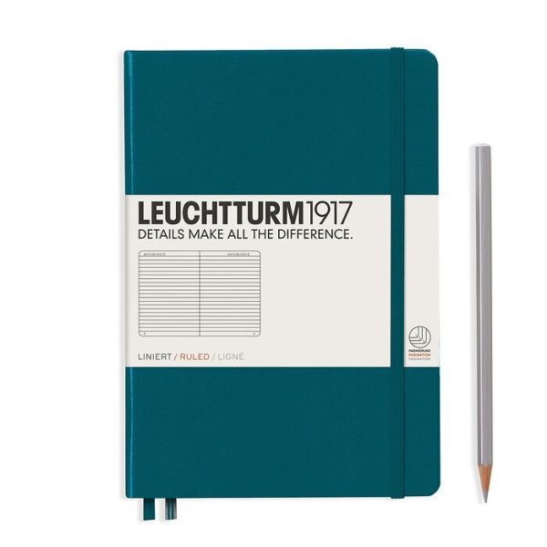 Leuchtturm A5 Notebook Pacific Green Ruled