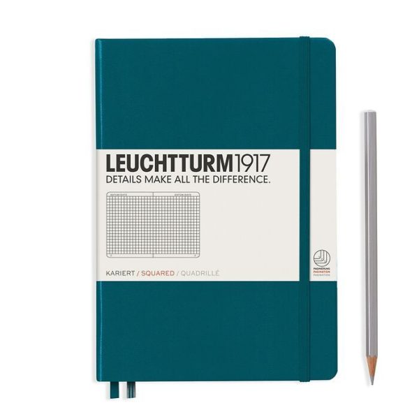 Leuchtturm A5 Notebook Pacific Green Squared