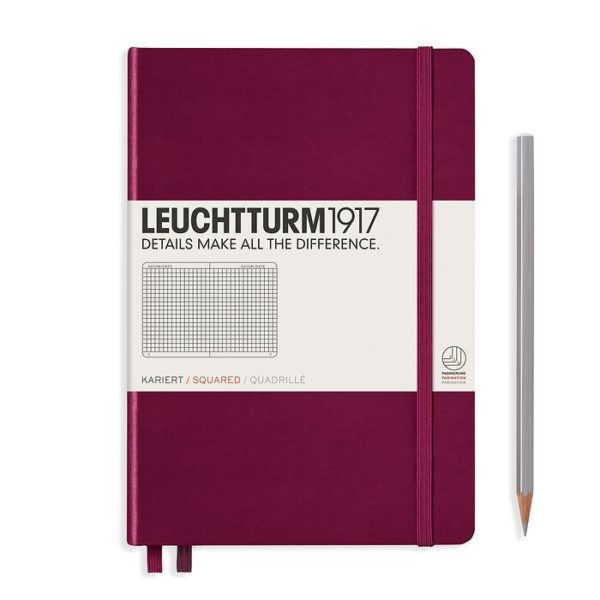 Leuchtturm A5 Notebook Port Red Squared