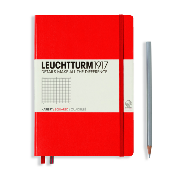 Leuchtturm A5 Notebook Red Squared