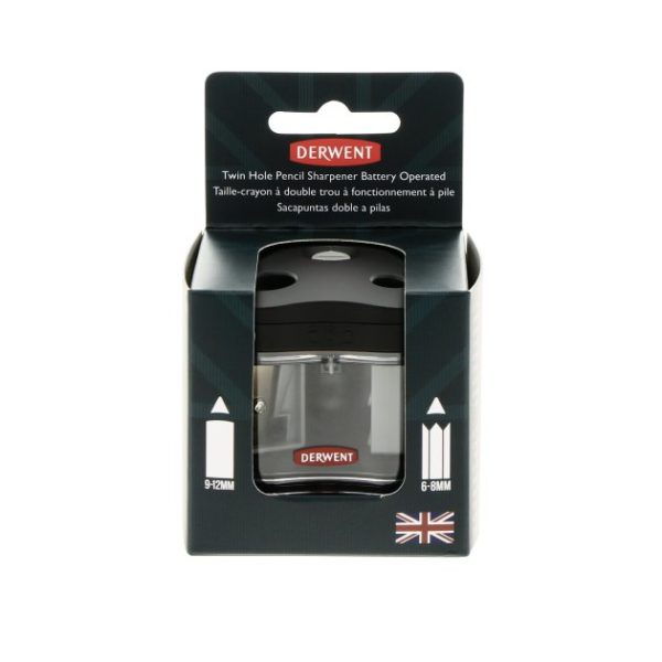 Derwent Twin Hole Battery Operated Pencil Sharpener