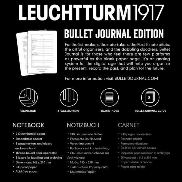 Benefits of Leuchtturm 1917 Bullet Journal Notebook Medium