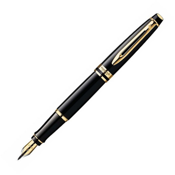 Waterman Expert Black Gold Trim Fountain Pen