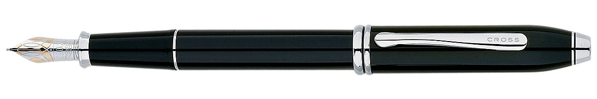 Townsend Black Lacquer/Rhodium-Plated Fountain Pen