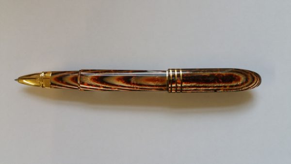 Omas 360 Arco Celluloid Rollerball - open, reversed