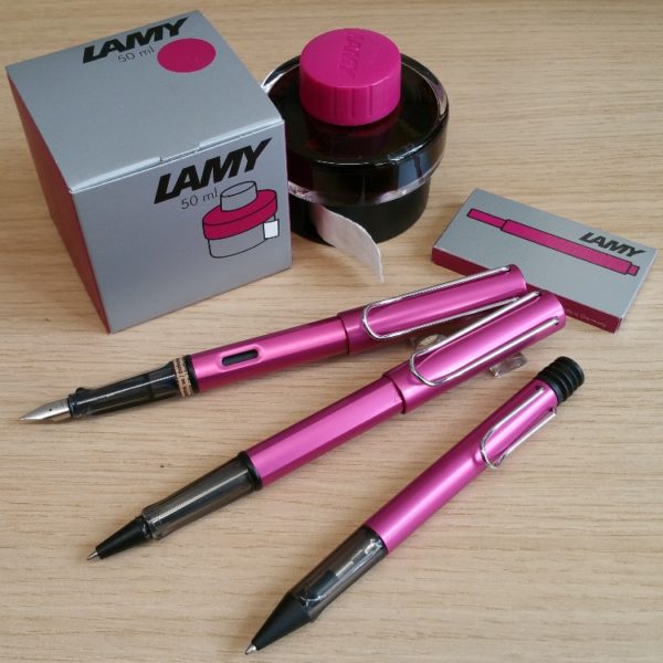 Lamy 2018 Special Edition T52 Vibrant Pink Fountain Pen Ink Bottles-9258