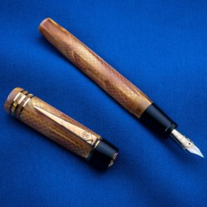 Onoto Magna Classic Gold Pearl & Gold Fittings with Chasing fountain pen-0