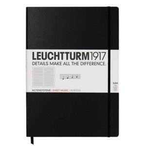 Leuchtturm 1917 A4 Slim Notebook with Musical Staves-0