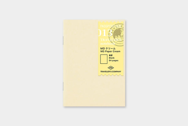 Traveler's 013 MD Paper Cream Passport Refill Cover
