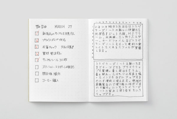 Traveler's 014 Dot Grid Passport Refill Example