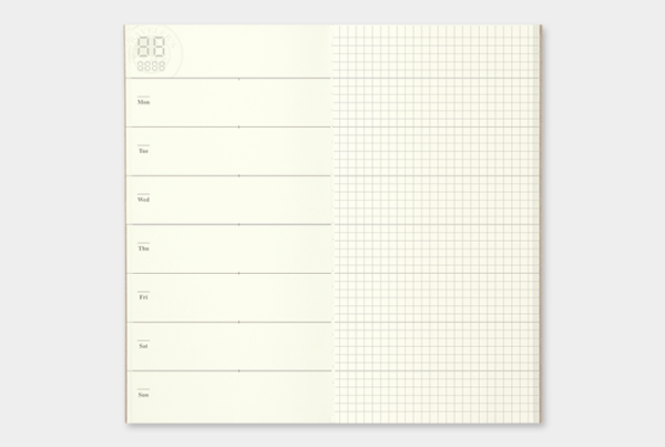 Traveler's 019 Free Diary Weekly Memo Regular Size Refill Open