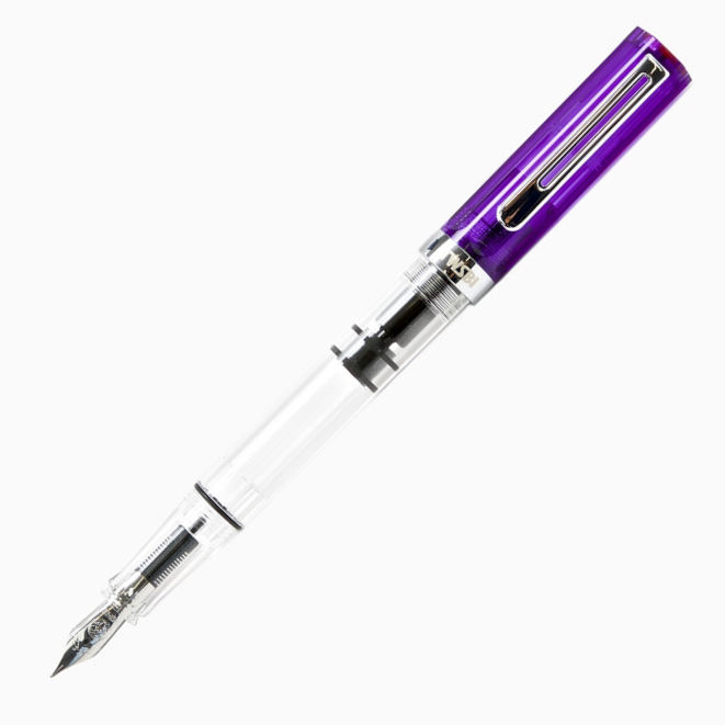 TWSBI ECO Transparent Purple Fountain Pen Open