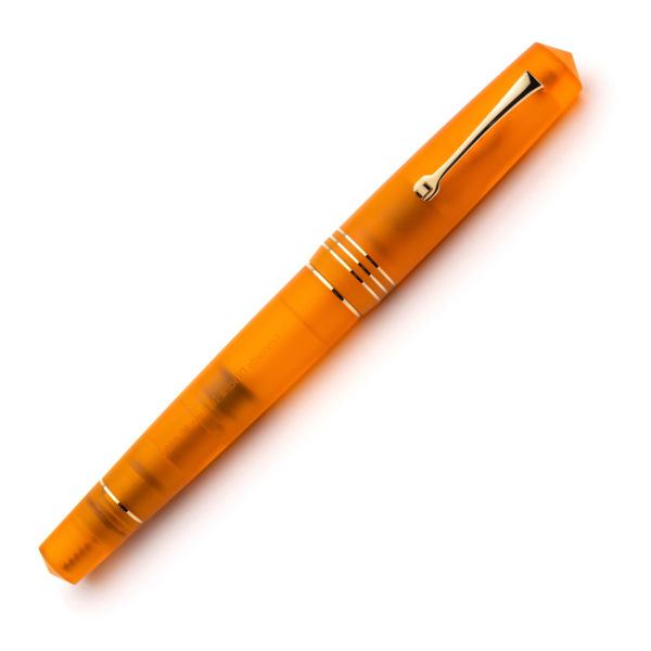 Leonardo Pura Flame Orange Gold Trim Fountain Pen