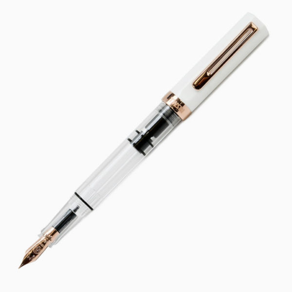 TWSBI ECO White RG Fountain Pen Open