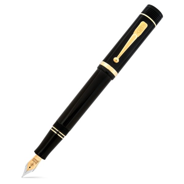 Conway Stewart Fountain Pen Churchill Classic Black Open