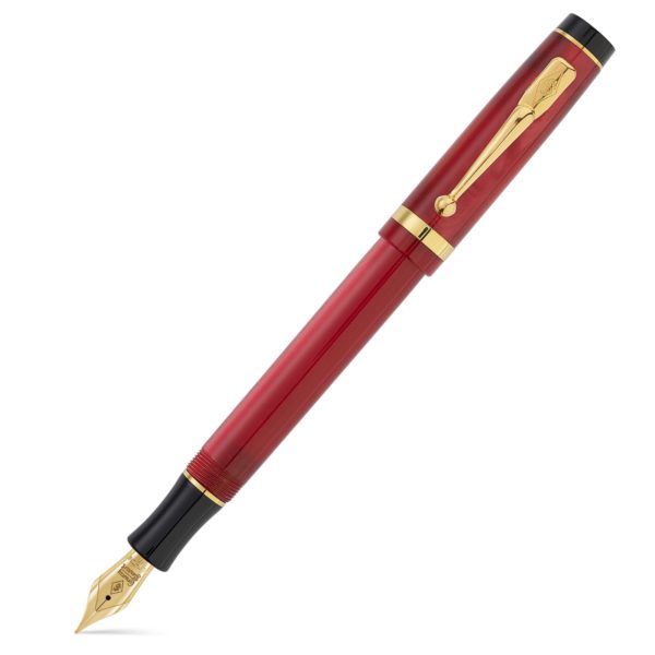 Conway Stewart Fountain Pen Duro Red Open