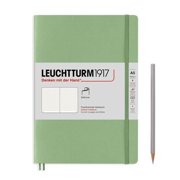 Leuchtturm 1917 A5 Softcover Notebook Sage Dotted