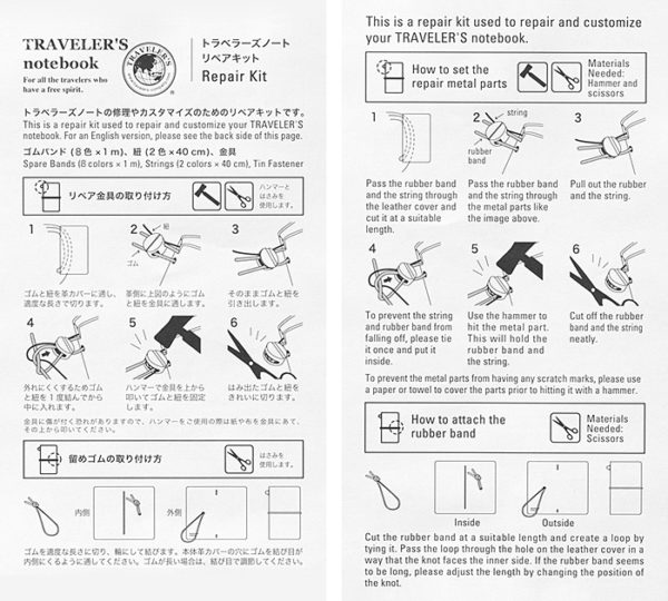 Traveler's 009 Repair Kit Refill Instructions