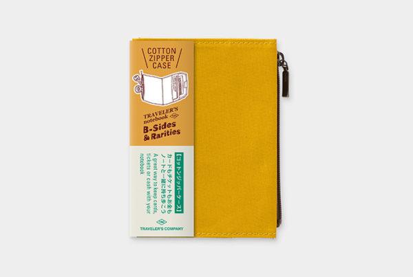 Traveler's Cotton Zipper Case Mustard Refill Cover
