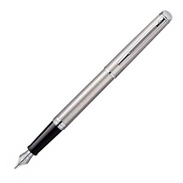 WATERMAN HEMISPHERE STAINLESS STEEL CHROME TRIM FOUNTAIN PEN