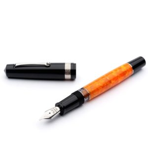 Leonardo Magico DNA Silver Trim Fountain Pen Open