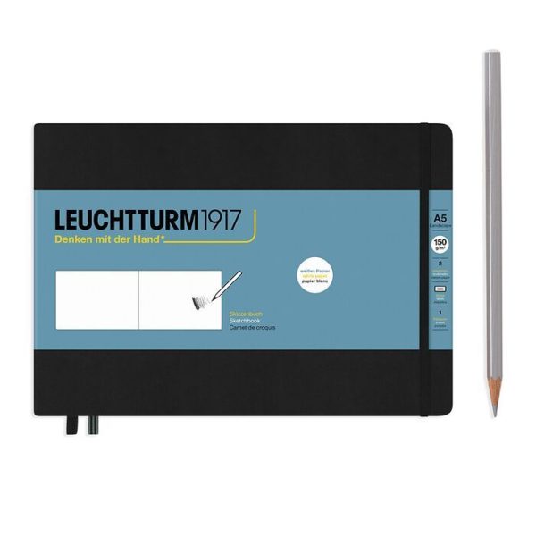 Leuchtturm Sketchbook A5 Landscape Black