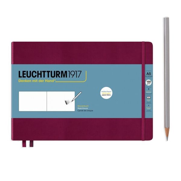 Leuchtturm Sketchbook A5 Landscape Port Red