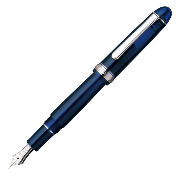 Platinum Fountain Pen Blue Silver Trim