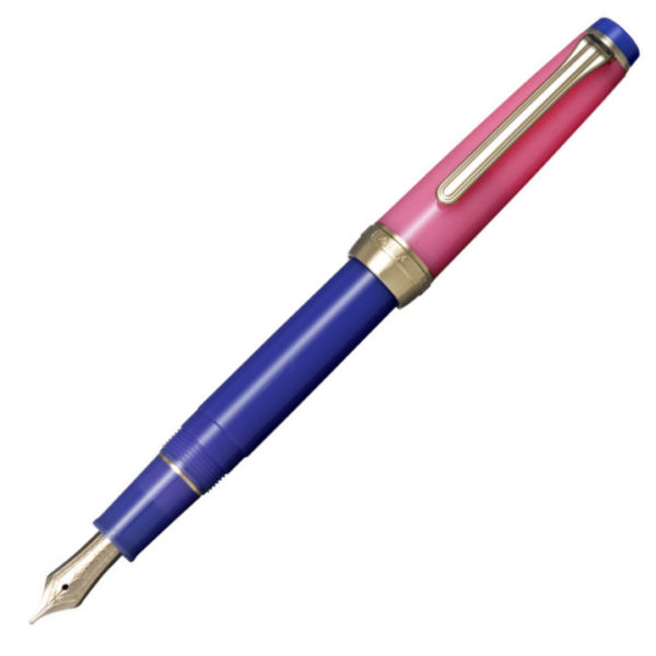 Sailor Professional Gear Slim Spring Sky Fountain Pen Open