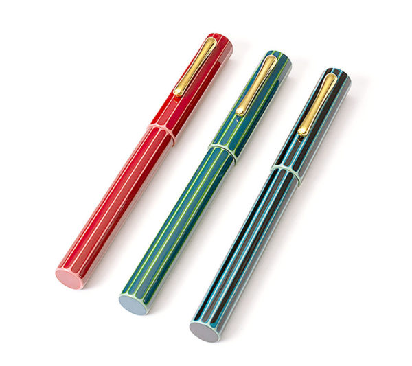 Taccia Kaku-Tate Urushi Fountain pen Three Pen