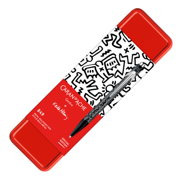 Caran d'Ache 849 Ballpoint Pen Keith Haring Special Edition Black Tin