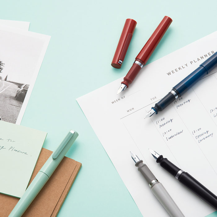 Sailor Precious Wood Kabazaiku Cherry Bark Fountain Pen Open